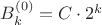 ${B_k^{(0)}=C\cdot2^k}$