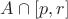 $A \cap [p,r]$