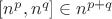 $[n^p,n^q]\in n^{p+q}$
