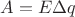 $A=E\Delta q$