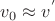 $v_0\approx v^'$