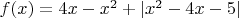 $f(x)=4x-x^2+|x^2-4x-5|$