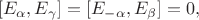 $$ [E_\alpha,E_\gamma]=[E_{-\alpha},E_\beta]=0, $$