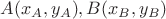 $A(x_A, y_A), B(x_B, y_B)$