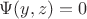 $$\Psi(y,z)=0$$