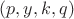 $(p,y,k,q)$