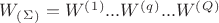 $W_(_\Sigma_) = W^(^1^)...W^(^q^)...W^(^Q^)$