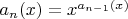 $a_{n}(x) = {x}^{a_{n-1}(x)}$