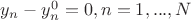 $y_n-y_n^0=0,n=1,...,N$