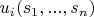 $u_{i}(s_1,...,s_n)$