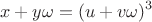 $$x + y\omega = (u + v\omega)^3$$