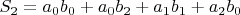 $S_2 = a_0b_0 + a_0b_2 + a_1b_1 + a_2b_0$