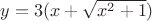 $y=3(x+\sqrt{x^2+1})$