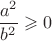 $$
\frac{a^2}{b^2}\geqslant0
$$