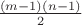 $\frac{(m-1)(n-1)}{2}$