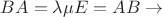 $BA = \lambda \mu E = AB \rightarrow $