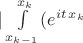 $|\int\limits_{x_k_-_1}^{x_k} (e^i^t^x^_k$