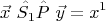 $$\vec{x}\ \hat{S_1}\hat{P}\ \vec{y}=x^1$$