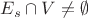 $E_s\cap V\ne\emptyset$
