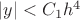 $|y|<C_1h^4$