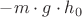 $-m \cdot g \cdot h_0$