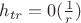 $h_{tr}=0(\frac{1}{r})$