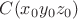 $C (x_{0} y_{0} z_{0})$