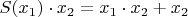 $S(x_1)\cdot x_2=x_1\cdot x_2+x_2$