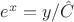 $e^x = y / \hat{C}$