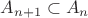 $A_{n+1}\subset A_n$