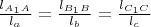$\frac{l_{A_1 A}}{l_a}=\frac{l_{B_1 B}}{l_b}=\frac{l_{C_1 C}}{l_c}$