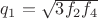 $q_1=\sqrt{3f_{2}f_{4}}$