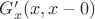 $G&rsquo;_x(x,x-0)$
