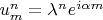 $u_{m}^{n} = \lambda^{n}e^{i\alpha m}$