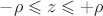 $-\rho\leqslant z \leqslant +\rho$