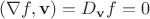 $(\nabla f, \mathbf v)=D_{\mathbf v}f=0$ $(\nabla f, \mathbf v)=D_{\mathbf v}f=0$