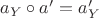 $a_Y\circ a' = a'_Y$