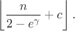 $$\left\lfloor\frac{n}{2-e^{\gamma}}+c\right\rfloor .$$