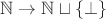 $\mathbb N \to \mathbb N \sqcup \{\bot\}$