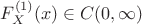 $F^{(1)}_X(x) \in C(0,\infty)$