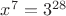 $x^{7}=3^{28}$