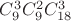$C_9^3C_9^2C_{18}^3$