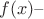 $f(x)$--