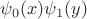 $\psi_0(x) \psi_1(y)$