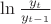 $\ln \frac {y_t} {y_{t-1}}$