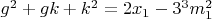 $g^2+gk+k^2=2x_1-3^3m_1^2$