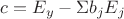$c=E_y-\Sigma b_j E_j$