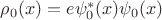 $\rho_0(x)=e\psi^\ast_0(x) \psi_0(x)$