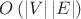 $O\left( {{\left| V \right|\left| E \right|}} \right)$