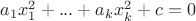 $a_1x_1^2+...+a_kx_k^2+c=0$